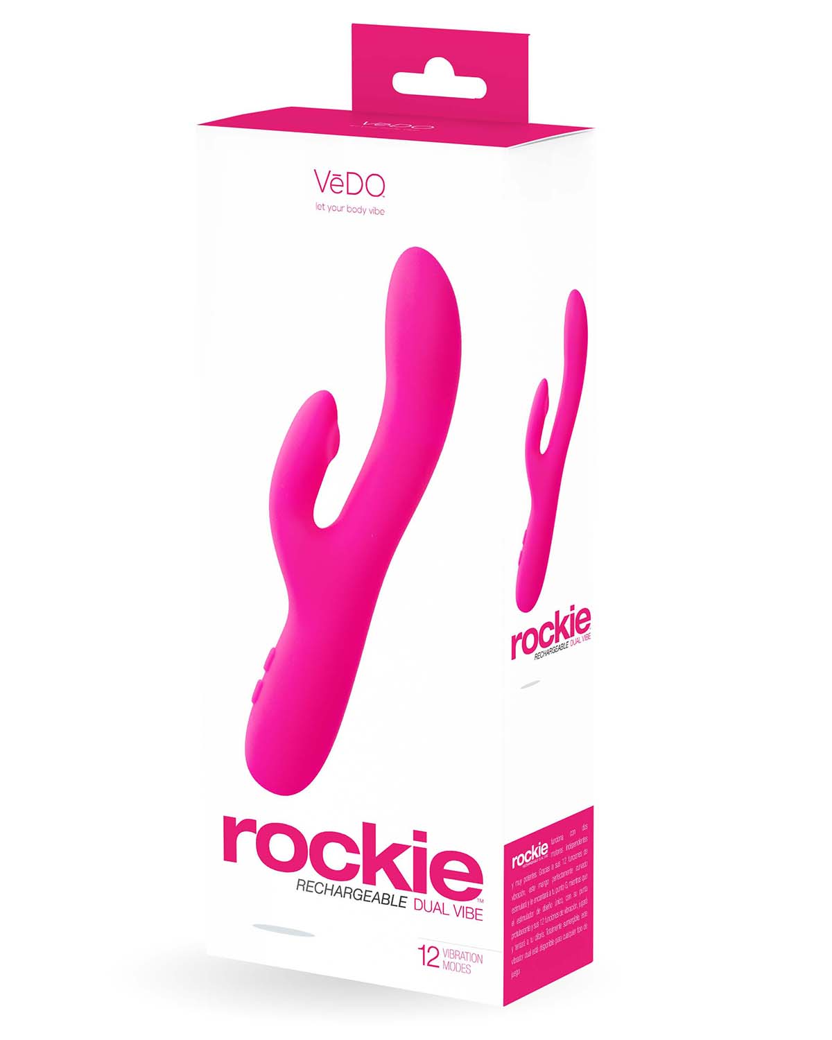 VeDO - VeDO Rockie Rechargeable Dual Vibe - Foxy Pink - Vibrators - Silicone