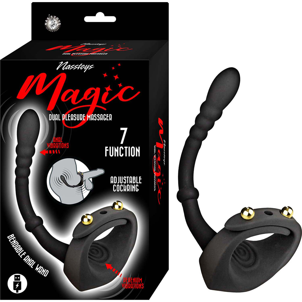 Nasstoys - Magic Dual Pleasure Massager - Black - Cockrings
