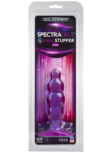 Doc Johnson - Spectragels Anal Stuffer - Purple - Anal Toys & Stimulators