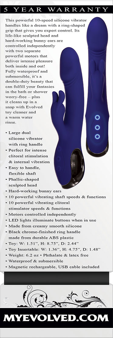Evolved - Evolved Bunny Buddy Rechargeable Silicone Rabbit Vibrator Blue - Vibrators - Silicone