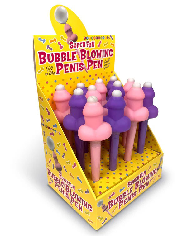 Little Genie - Super Fun Penis Bubble Blowing Penis Pen - Display of 12ct - Displays-Bowls & Wall Displays