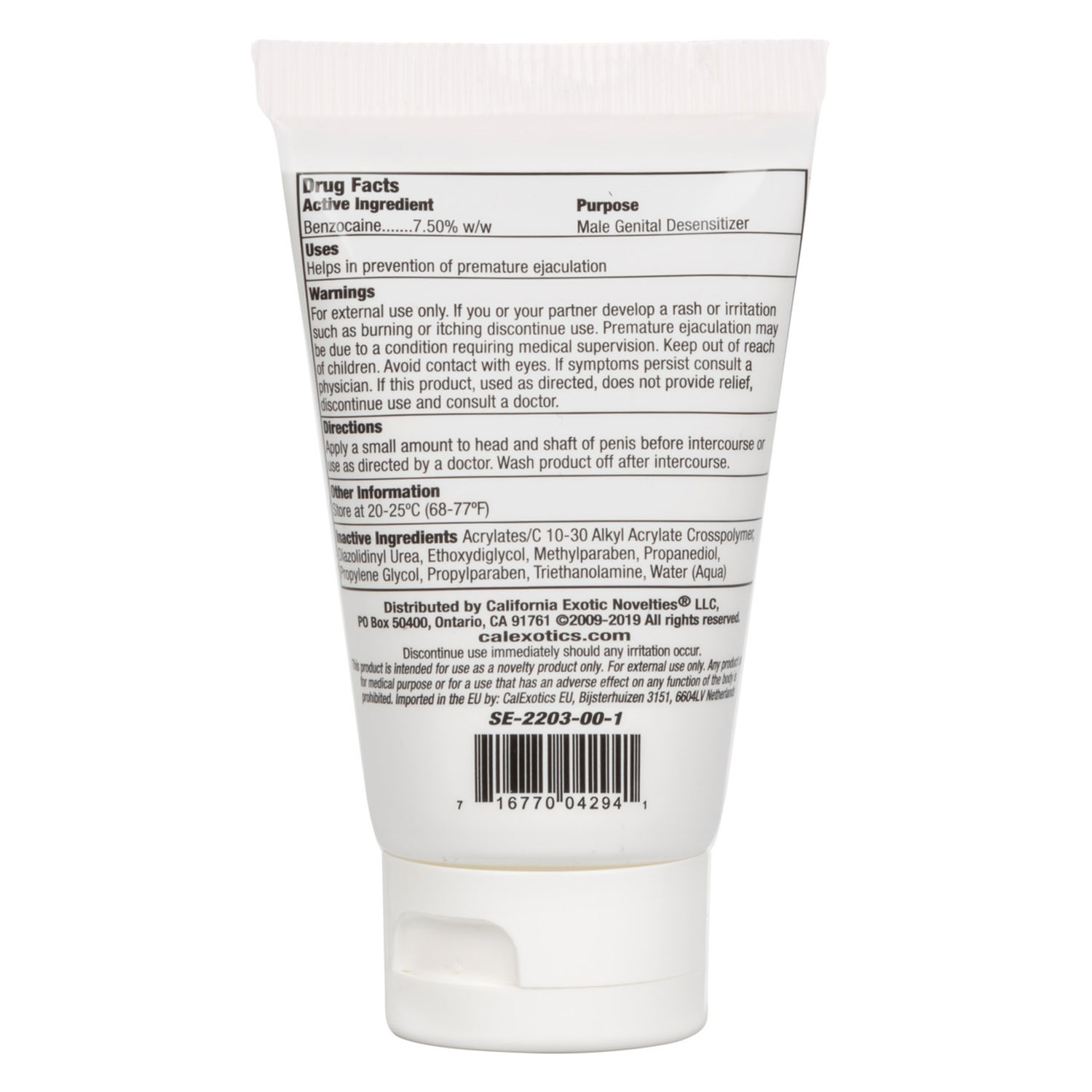 CalExotics - Optimum Rock Hard Cream - 2 Fl. Oz. - Boxed - Lubricants, Creams & Glides