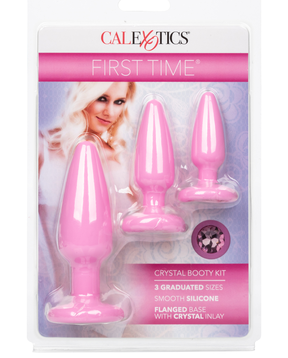 CalExotics - First Time Crystal Booty Kit - Pink - Anal Toys & Stimulators