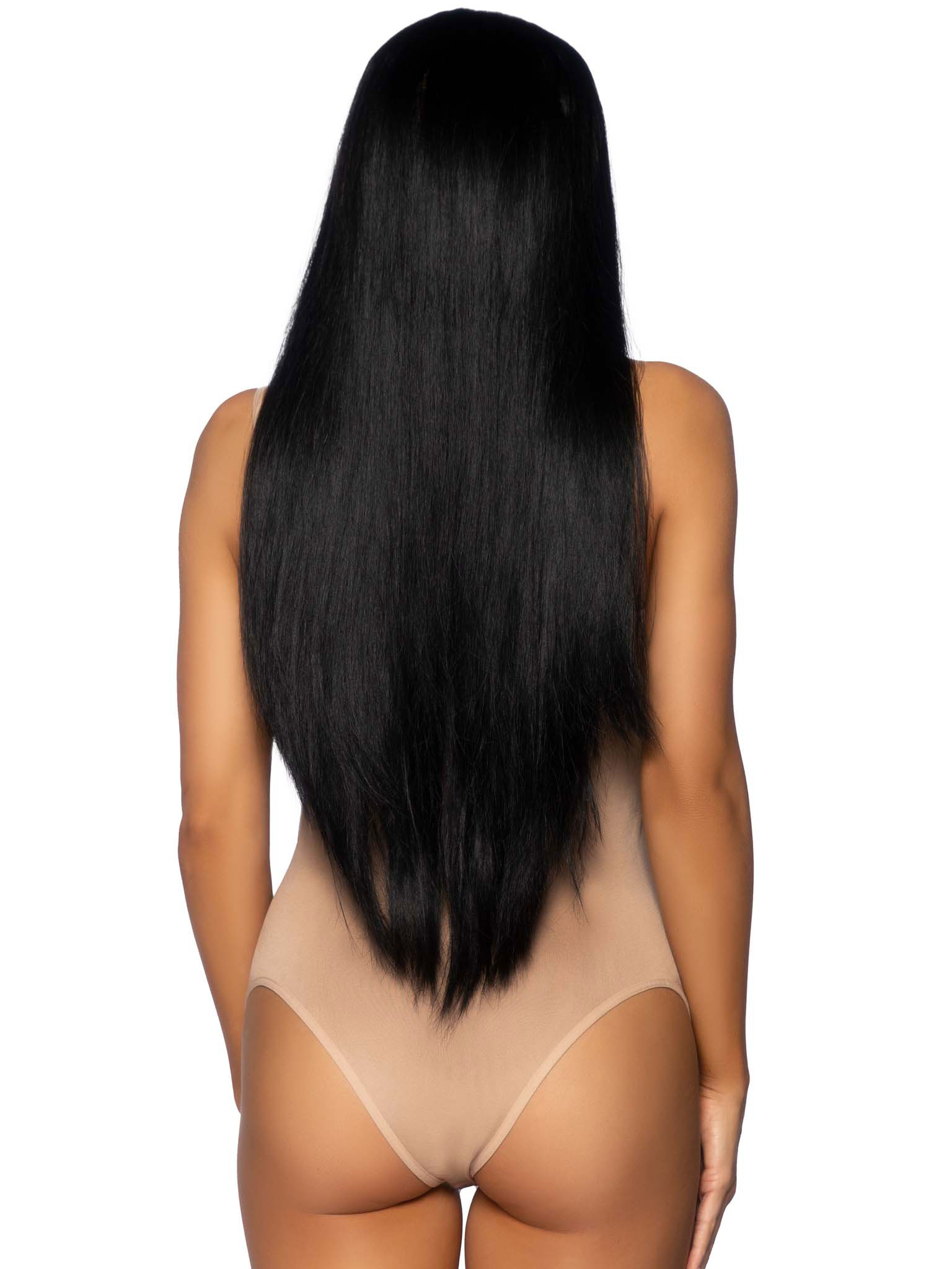 Leg Avenue - 33 Inch Long Straight Wig - Black - Holiday Items