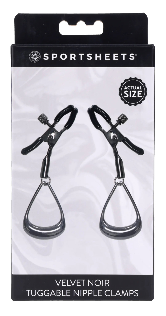 Sportsheets - Velvet Noir Tuggable Nipple Clamps - Nipple Stimulators