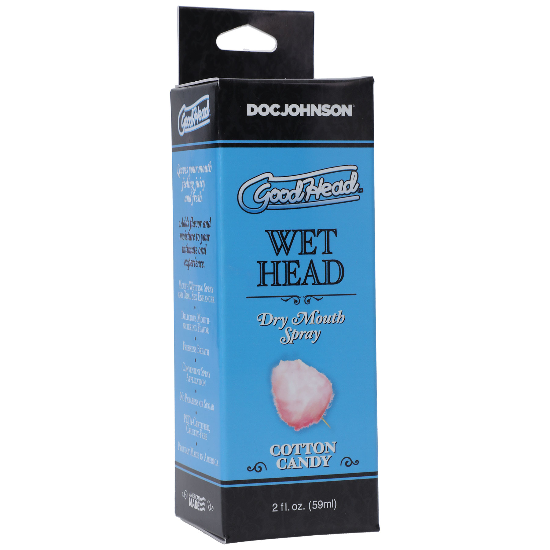 Doc Johnson - Goodhead - Wet Head - Dry Mouth Spray - Cotton Candy - 2 Fl. Oz. (59ml) - Lubricants, Creams & Glides