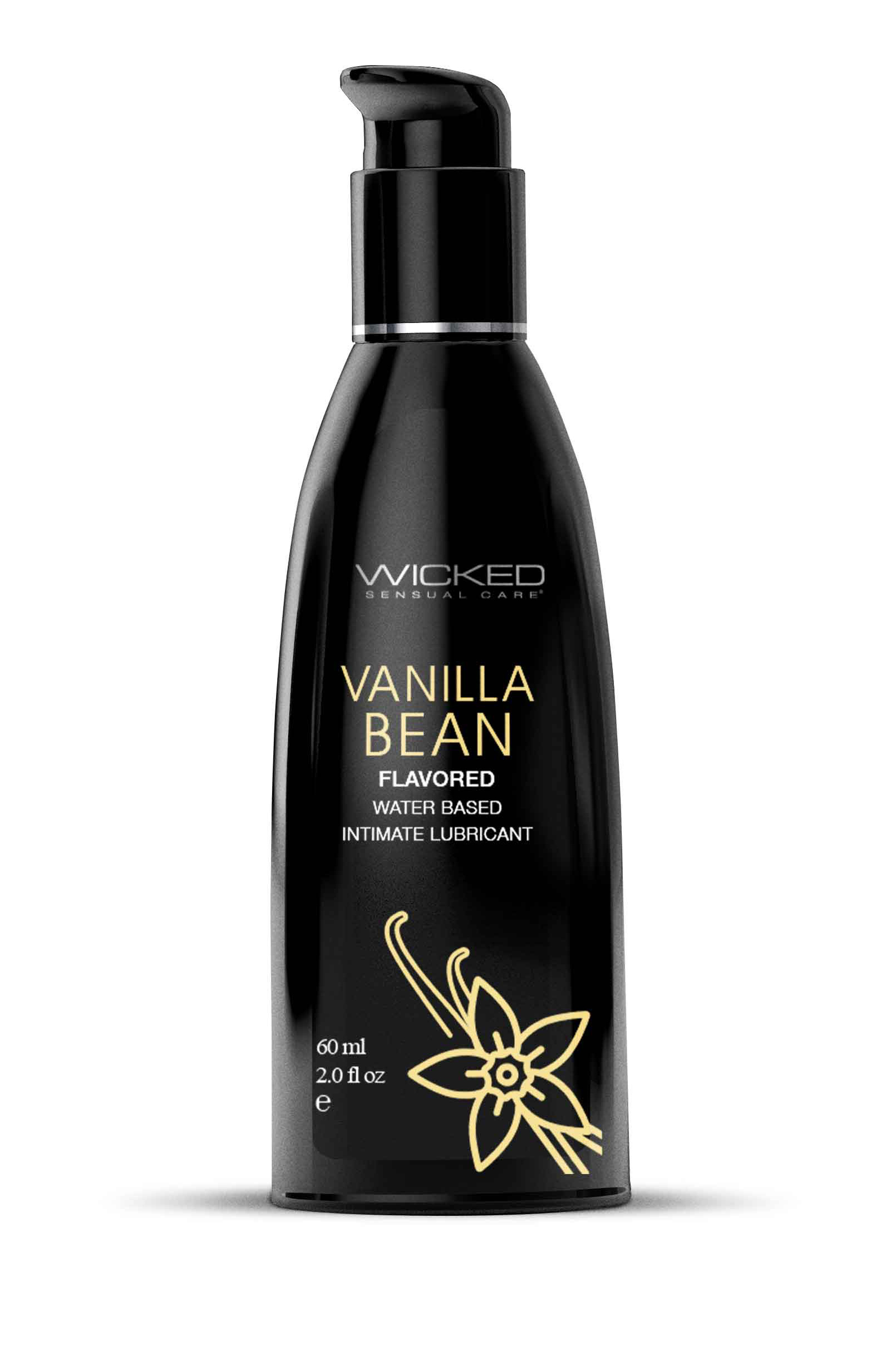 Wicked Sensual Care - Aqua Vanilla Bean Flavored Water Based Intimate Lubricant - 2 Fl. Oz. - Holiday Items