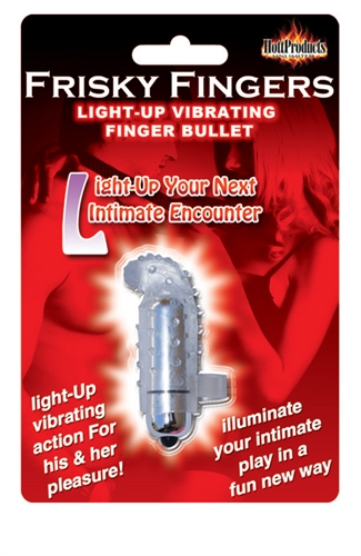 Hott Products - Light Up Frisky Finger - Clear - Clit Stimulators
