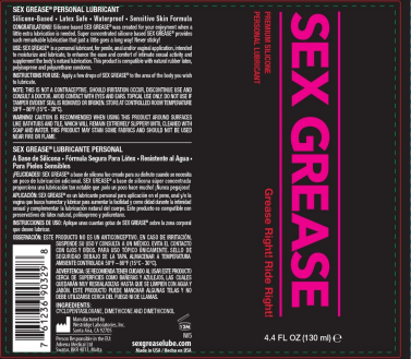 I.D. Lubricants - Sex Grease Silicone Based 4.4 Oz - Lubricants, Creams & Glides