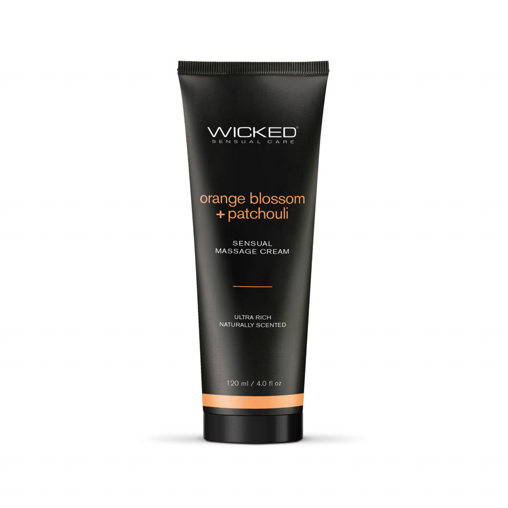 Wicked Sensual Care - Orange Blossom and Patchouli - Scented Sensual Massage Cream - 4 Oz - Bath & Body