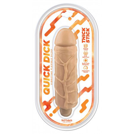 Hott Products - Thick Stick Quick Dick - Vibrating Flex Dildo - 5 Inch - Dildos & Dongs
