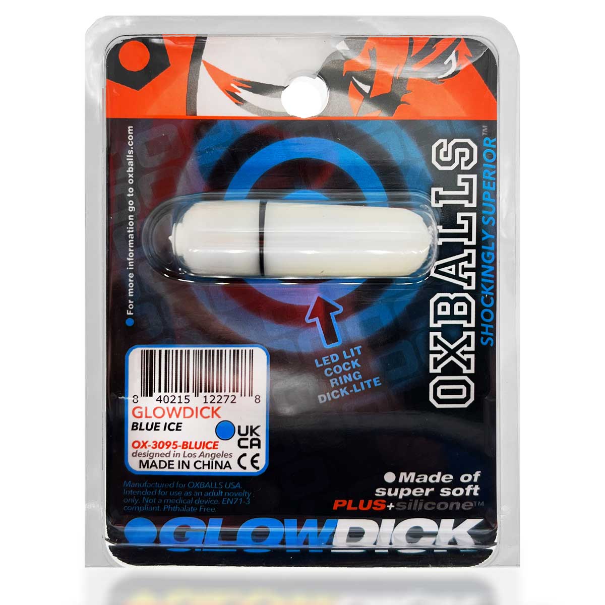 Oxballs - Glowdick Cockring With Led - Blue Ice - Cockrings