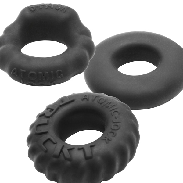 Oxballs - Bonemark 3-Pack Boner Cockring Kit - Black - Cockrings - Silicone