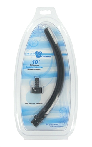 XR Brands - CleanStream Comfort Nozzle Silicone Tip Black - Sexual Wellness - Silicone