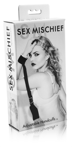 Sportsheets - Sportsheets Sex & Mischief Adjustable Handcuffs Black - Bondage & Fetish Toys - Polyester