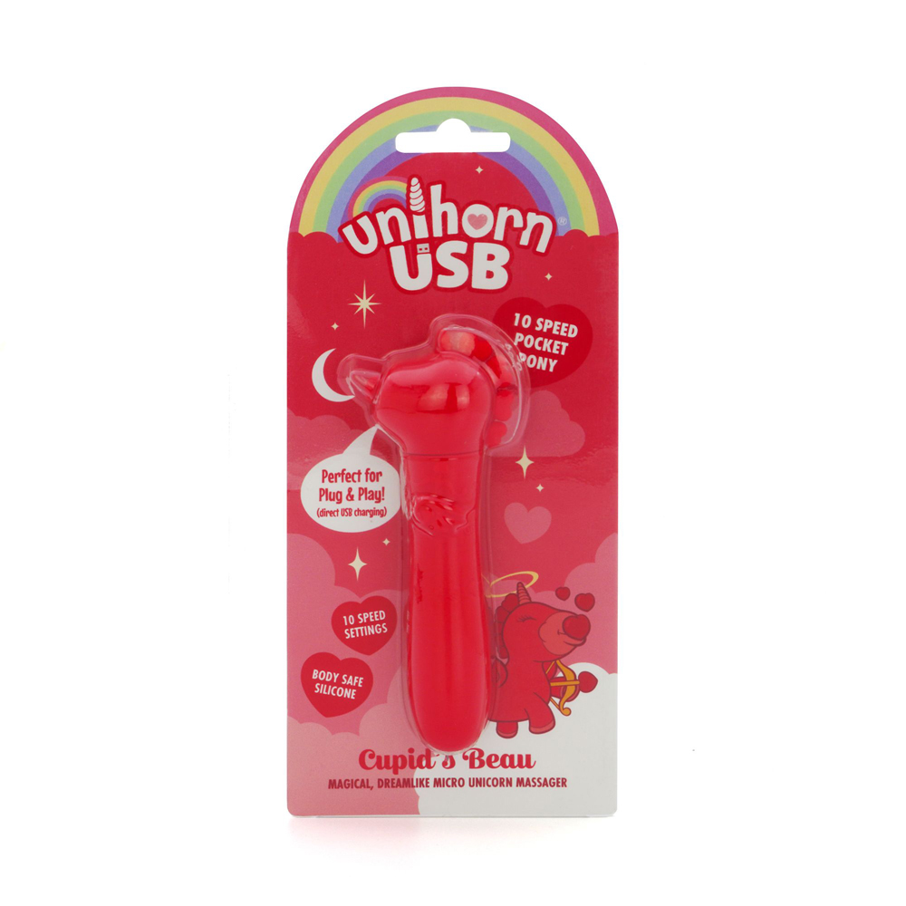 Creative Conceptions - Unihorn USB Bullet Cupid''s Beau Light Red - Vibrators - Silicone