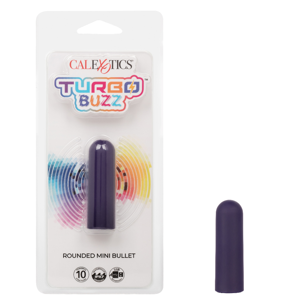 CalExotics - Turbo Buzz Rounded Mini Bullet - Purple - Clit Stimulators