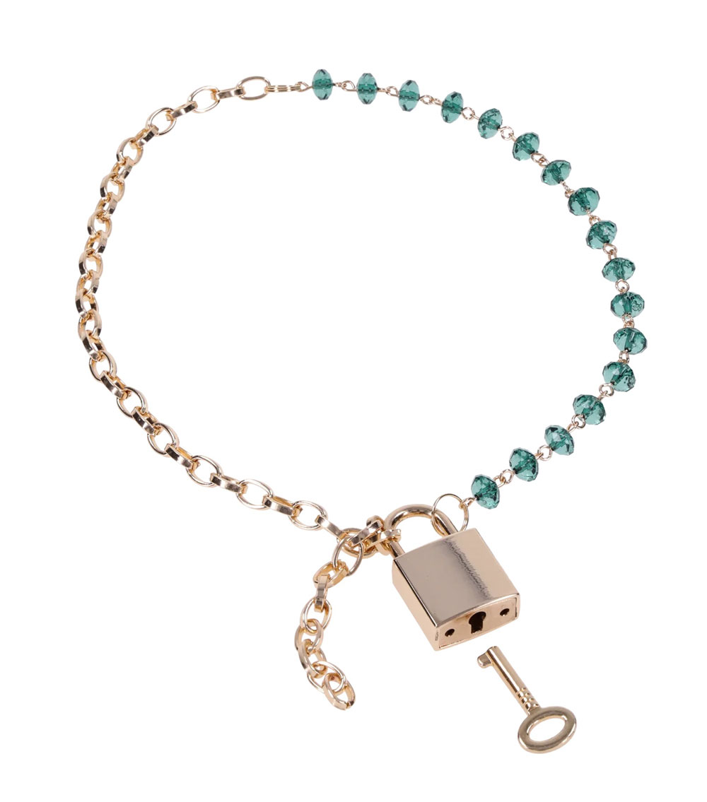 Sportsheets - Indica Crystal Day Collar - Green - Bondage & Fetish Toys