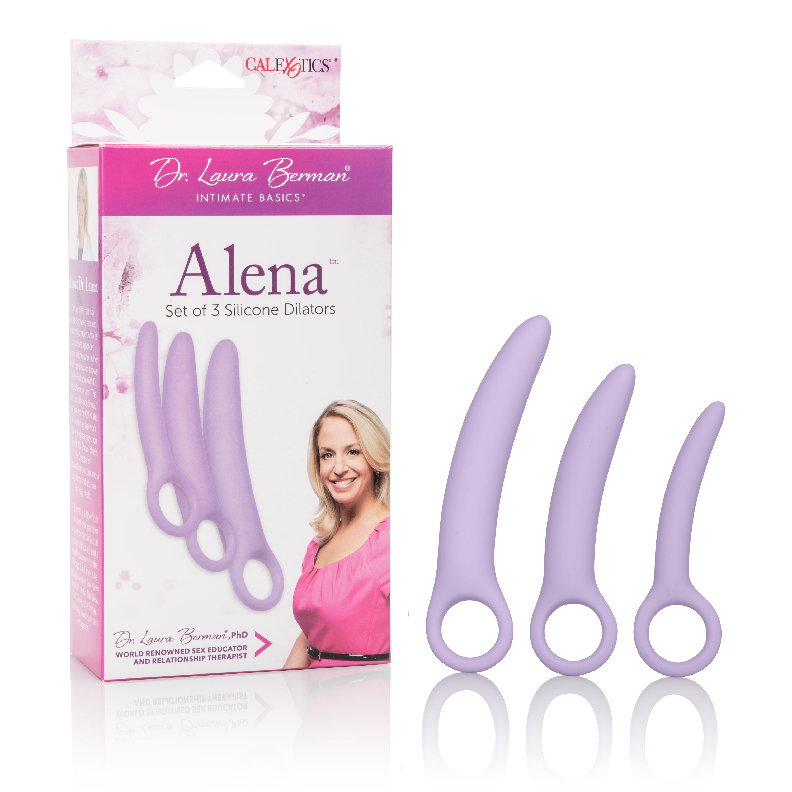 CalExotics - Dr. Laura Berman Alena Set of 3 Silicone Dilators - Kegel & Pelvic Exercisers