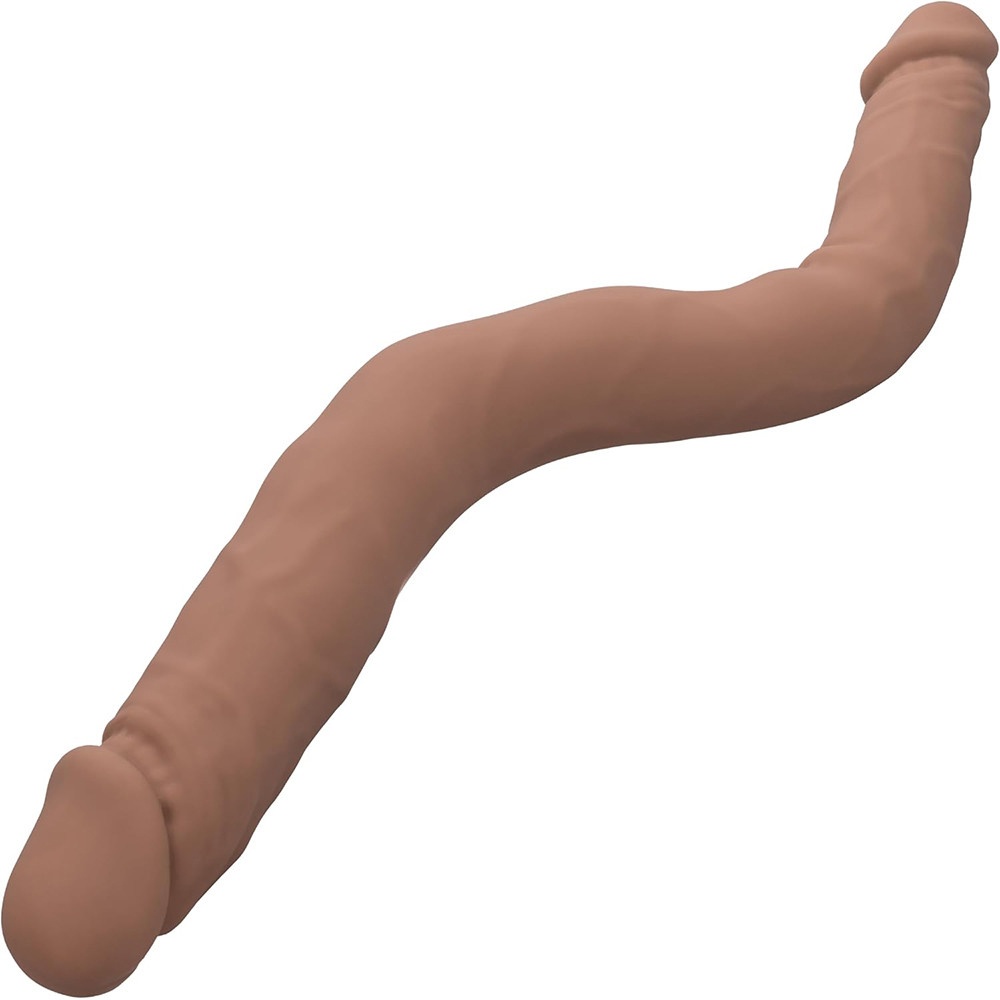 CalExotics - Silicone Studs Bend and Hold Dual Dong 12 Inch - Brown - Dildos & Dongs