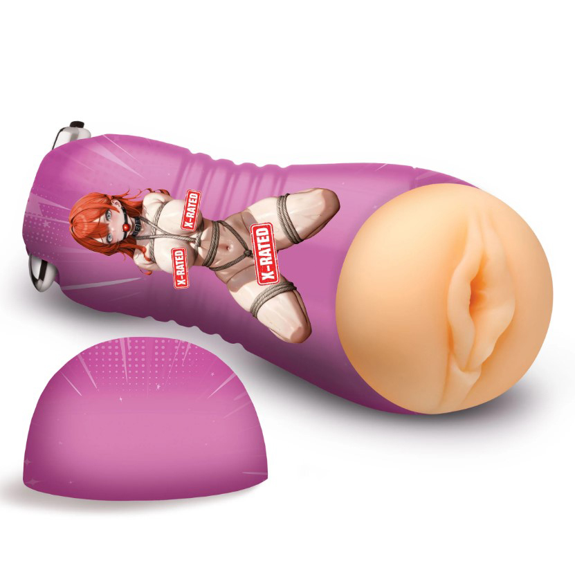 XR Brands - Misato the Shibari Girl Vibrating Pussy Stroker - Beige - Masturbation Aids for Males