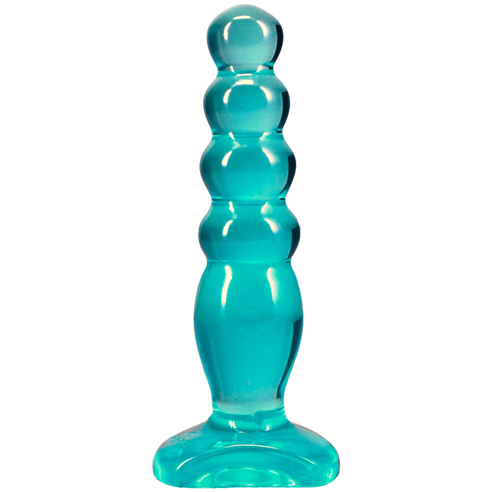 Doc Johnson - Crystal Jellies - Anal Delight - 5 Inch - Teal - Anal Toys & Stimulators
