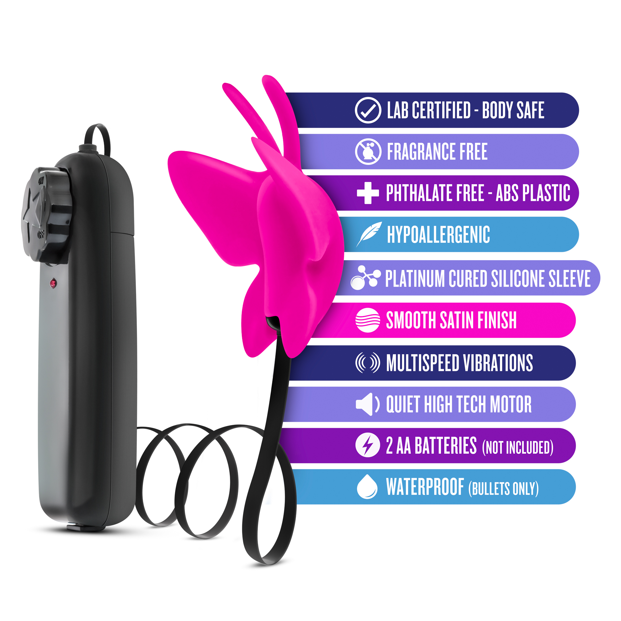Blush - Luxe- Butterfly Teaser - Fuschia - Clit Stimulators