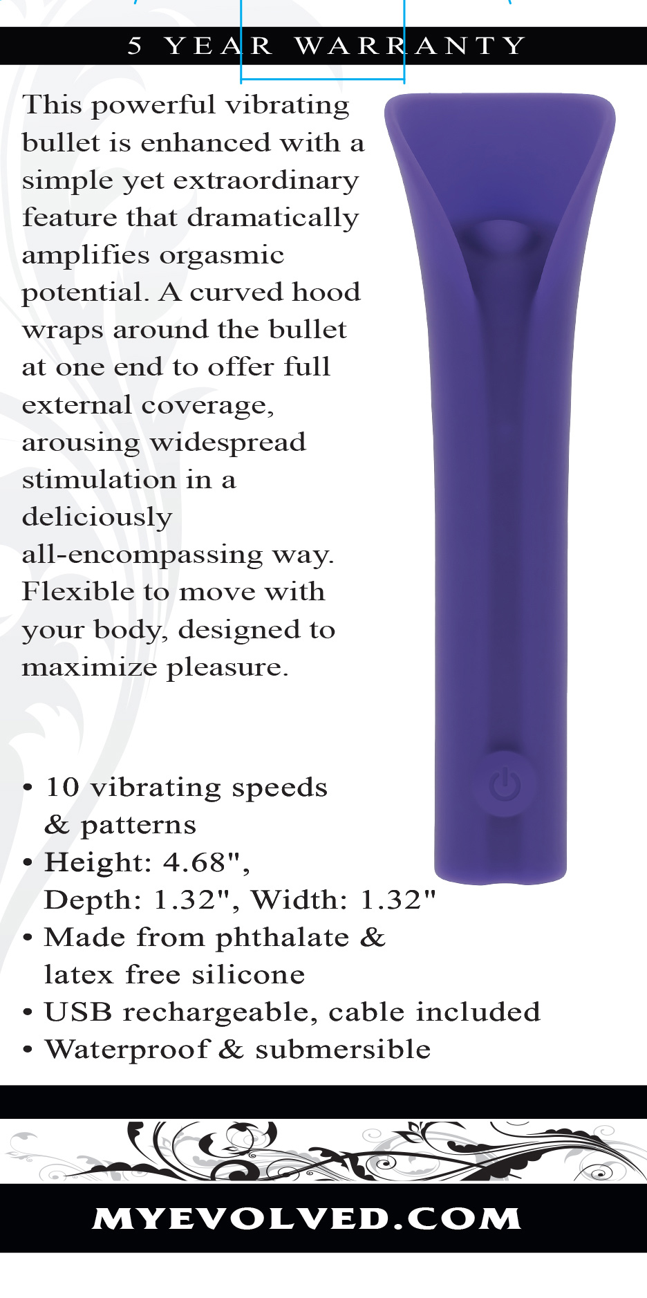 Evolved - Evolved Full Coverage Rechargeable Bullet Silicone Purple - Vibrators - Silicone