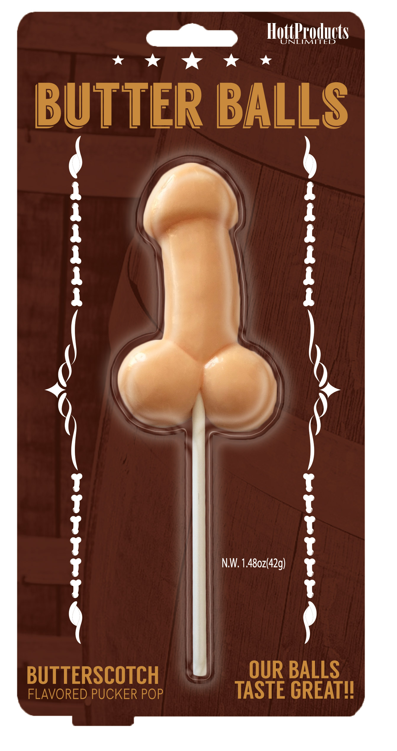 Hott Products - Butter Balls Pecker Pop - Edible