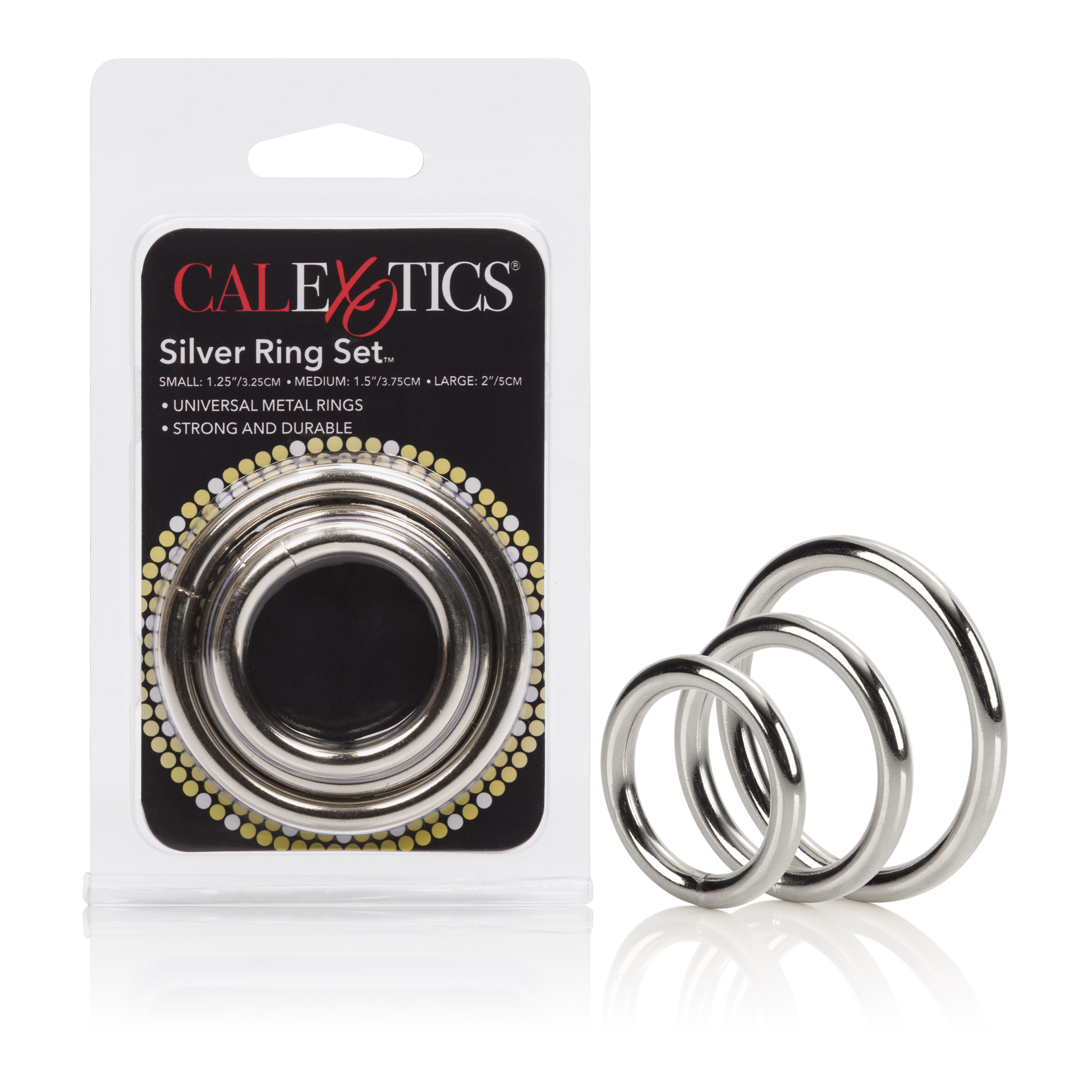 CalExotics - Silver Ring 3 Piece Set - Cockrings