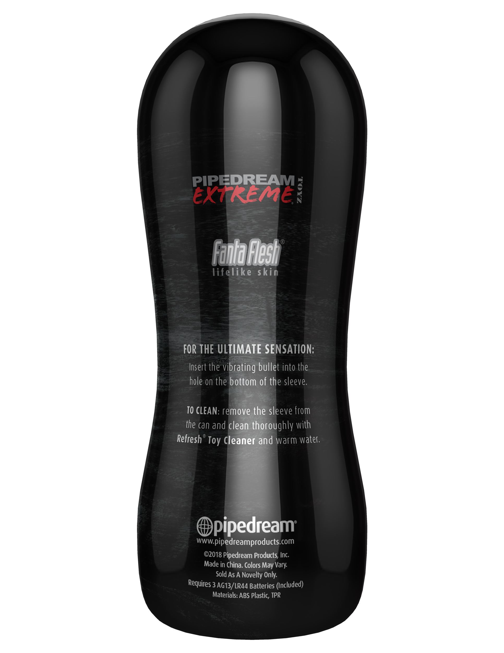 PDX Brands - PDX Elite Vibrating Stroker Pussy Beige/Black - Masturbation Aids for Males - TPE/TPR/Elastomers