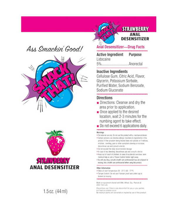 Little Genie - Smack That Anal Desensitizer Strawberry 1.5 oz. - Supplements & Enhancers - Gel