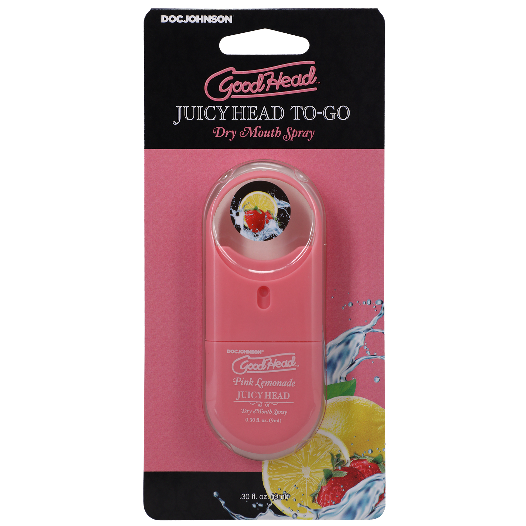Doc Johnson - Goodhead - Juicy Head Dry Mouth Spray to-Go .30 Fl - Pink Lemonade - Lubricants, Creams & Glides