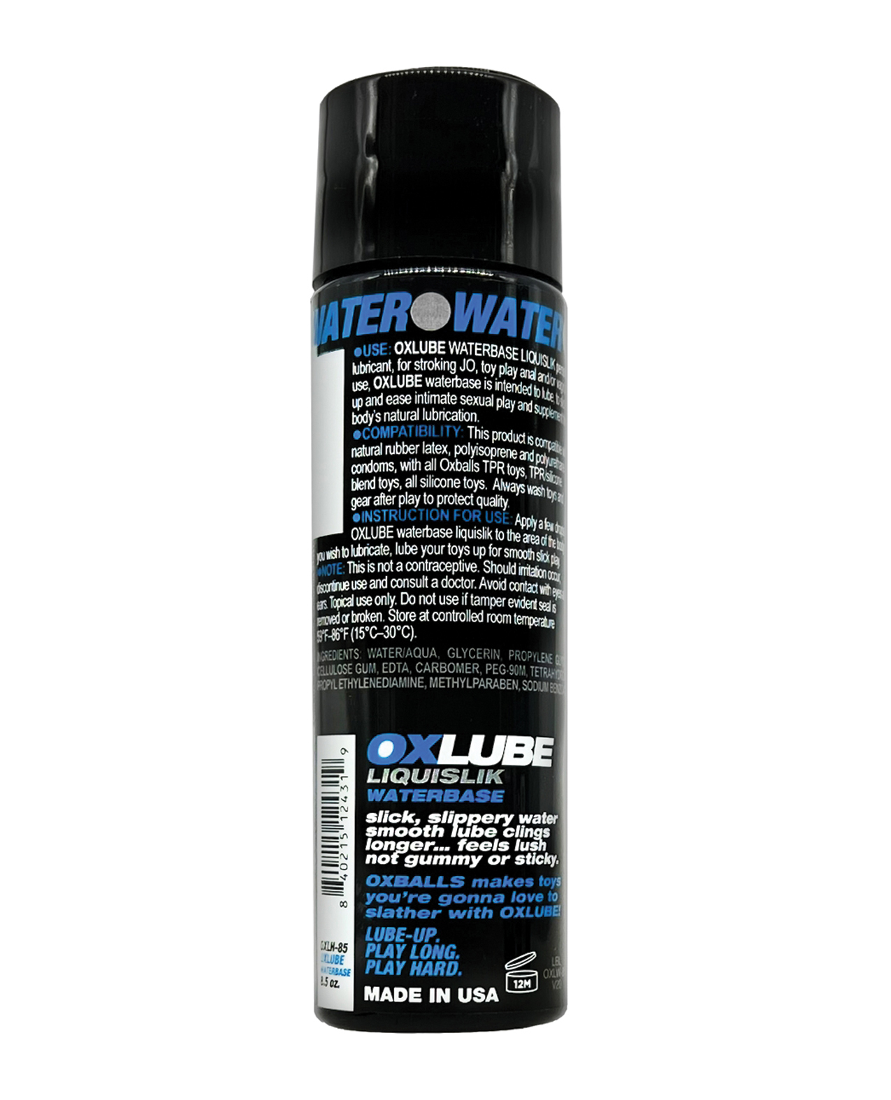 Oxballs Oxballs LIQUISLIK Waterbase OXLube 4.4 oz.