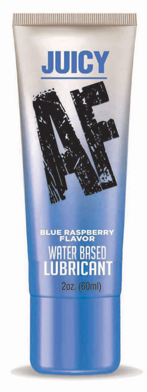 Little Genie - Juicy AF Water Based Lubricant Blue Raspberry 2 oz. - Lubricants, Creams & Glides - Liquid