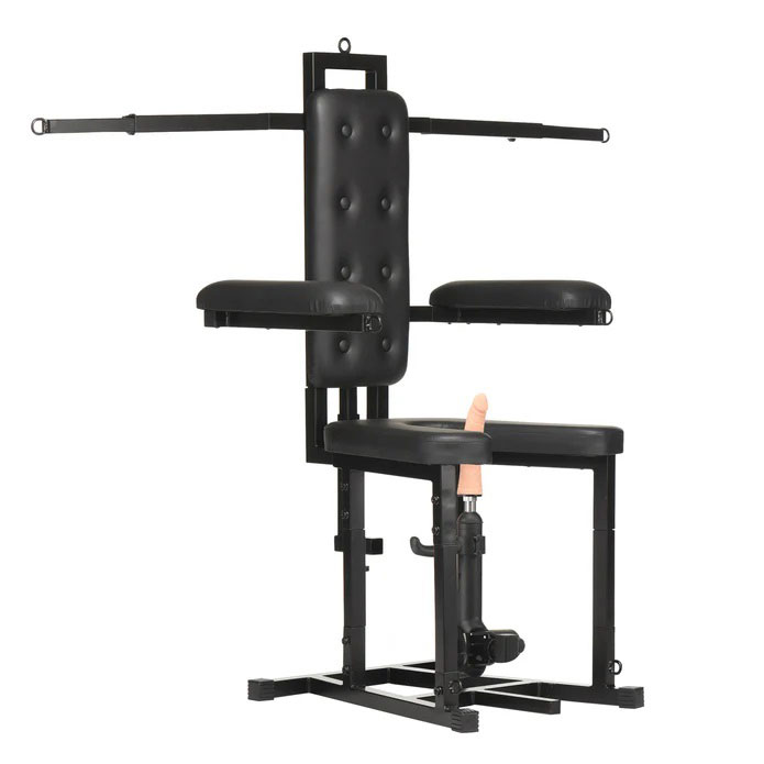 XR Brands - Enforcer Chair With Sex Machine - Bedroom Play Gear