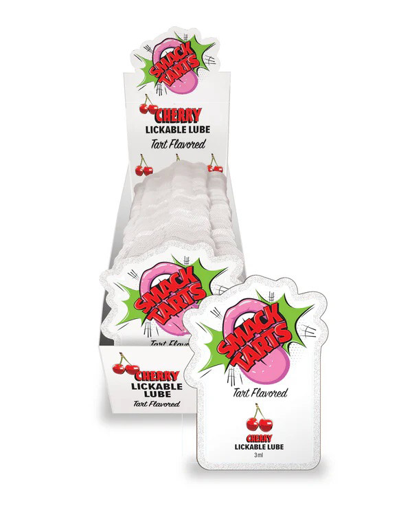 Little Genie - Smack Tarts Lube 3ml Pouch Display 36pc - Sour Cherry - Displays-Bowls & Wall Displays