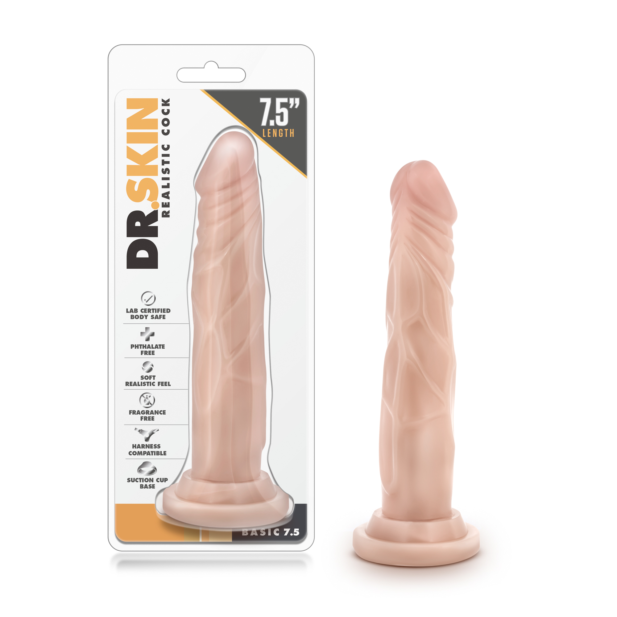 Blush - Dr. Skin - Realistic Cock - Basic 7.5 - Beige - Dildos