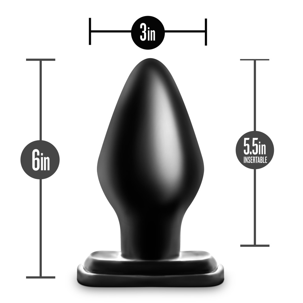 Blush - Anal Adventures XX-Large Plug Black - Anal Toys & Stimulators - PVC