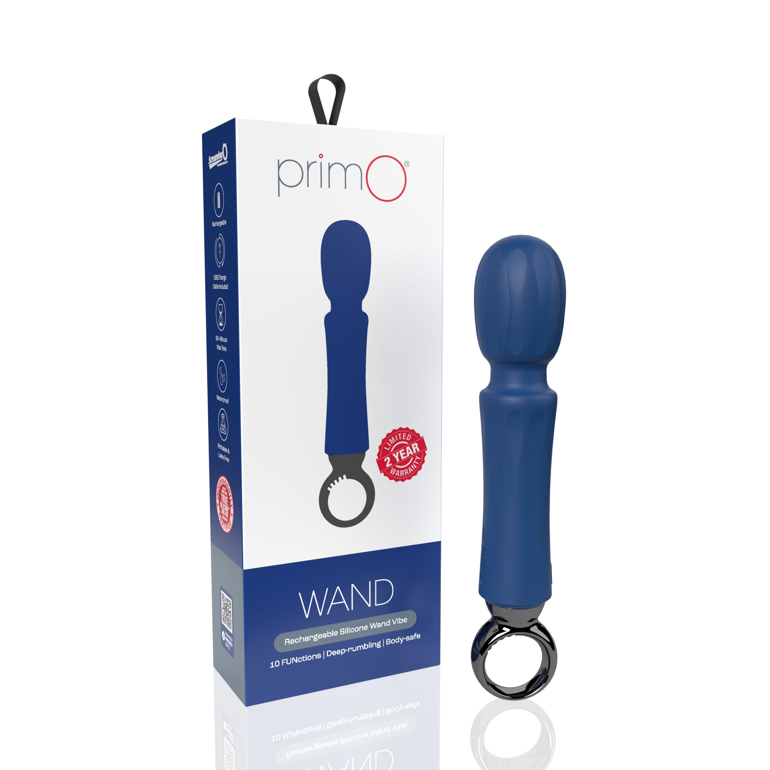 Screaming O - Screaming O Primo Wand Blueberry - Vibrators - Silicone