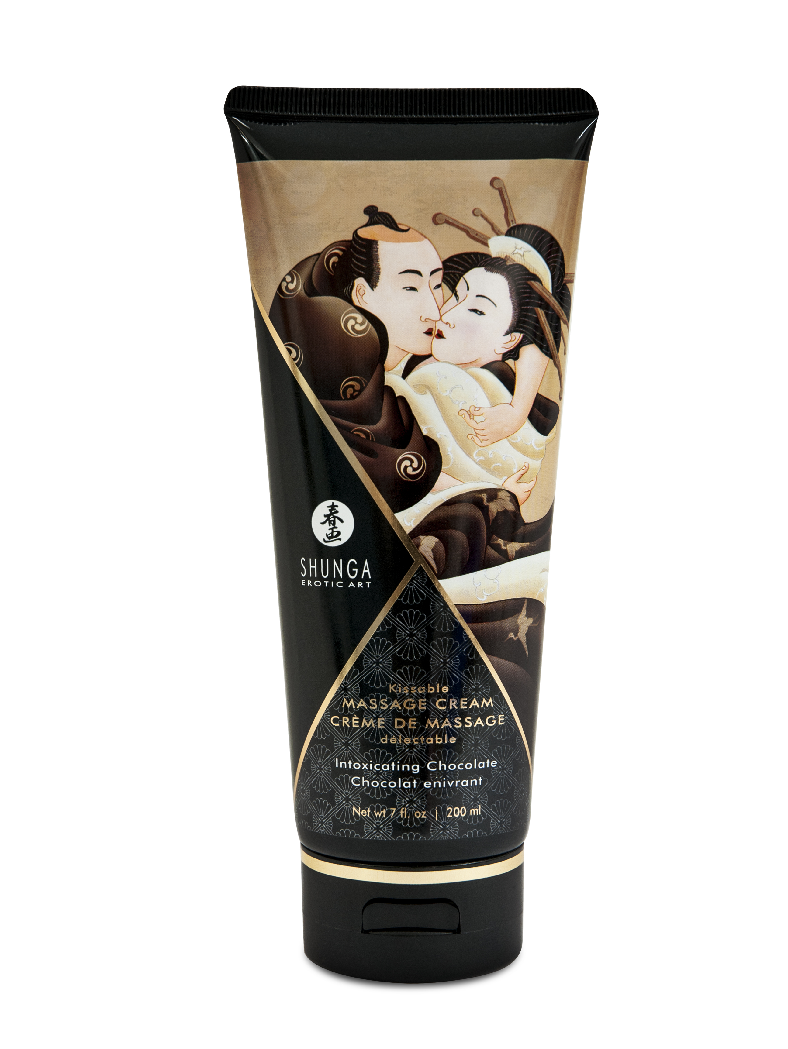 Shunga - Kissable Massage Cream - Intoxicating Chocolate - 7 Fl. Oz. / 200 ml - Bath & Body