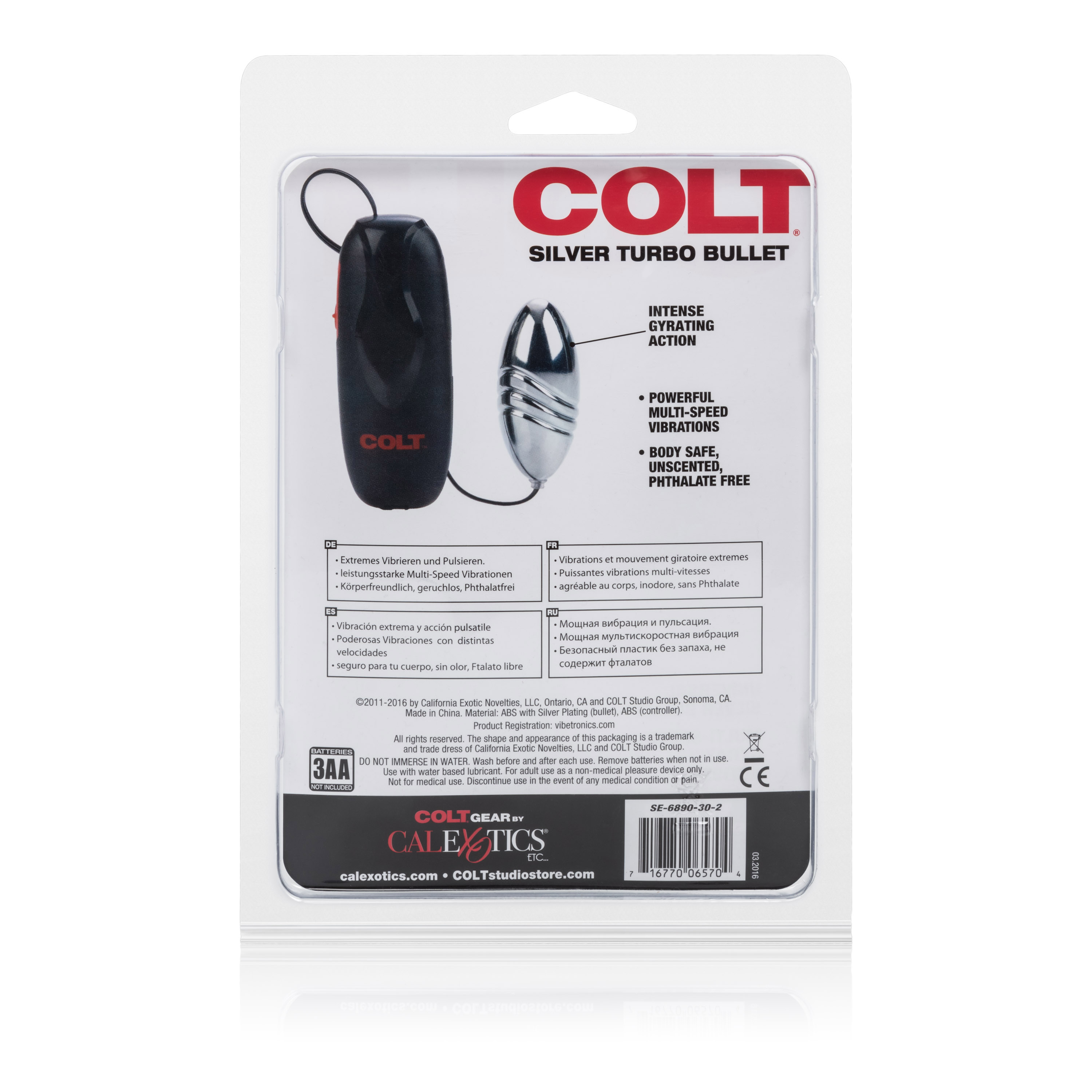 CalExotics - Colt Turbo Bullet - Silver - Anal Toys & Stimulators
