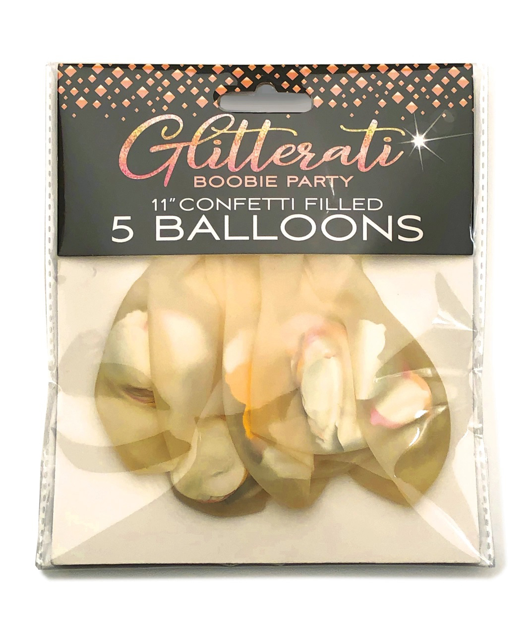 Little Genie - Glitterati Boobie Party Confetti Balloons 5-Pack - Novelties & Games