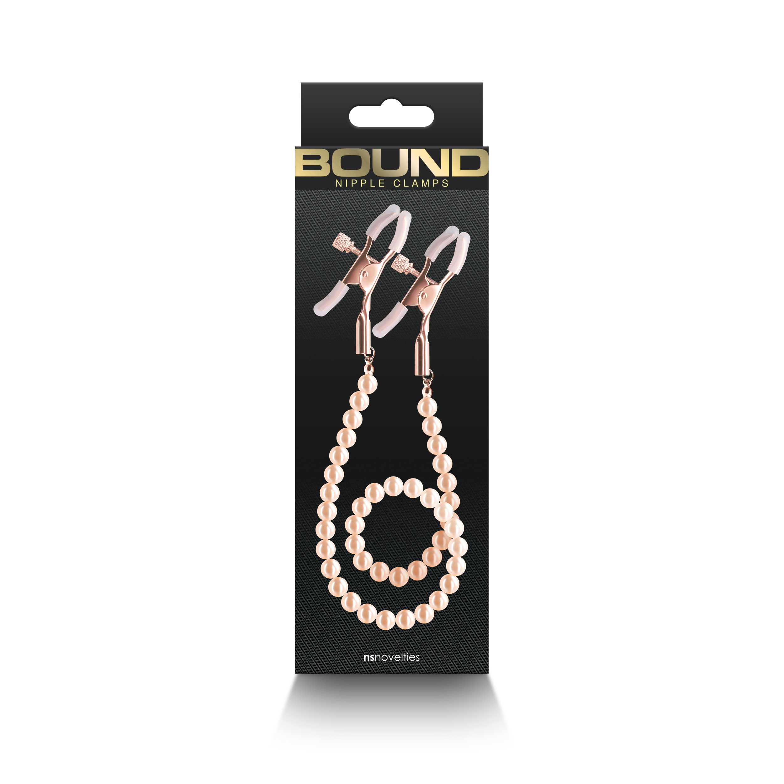 NS Novelties - Bound Nipple Clamps DC1 Rose Gold - Bondage & Fetish Toys - Metal