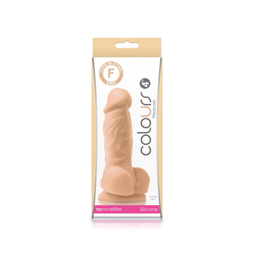 NS Novelties - Colours Pleasures 4 in. Dildo Beige - Dildos - Silicone