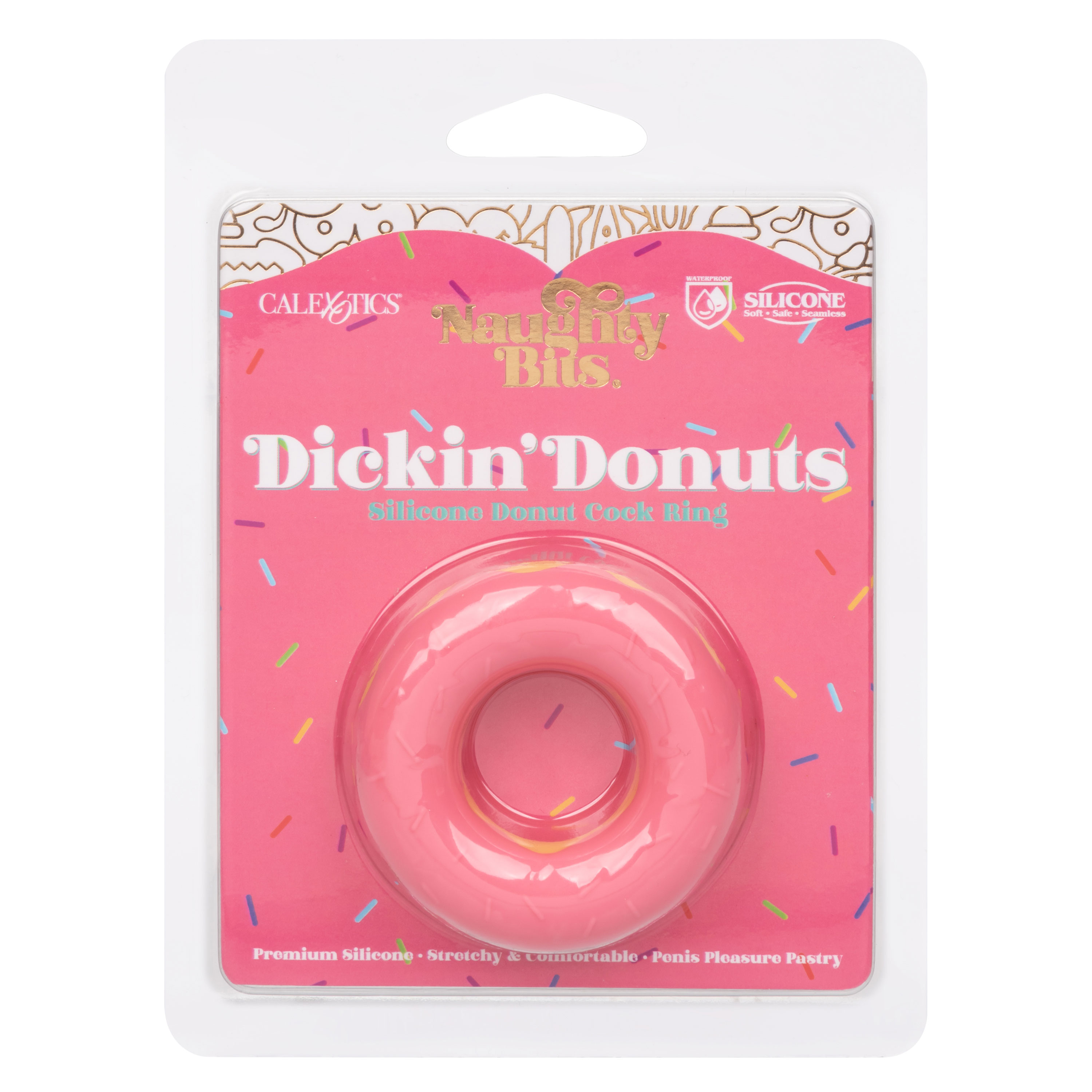 CalExotics - Naughty Bits Dickin’ Donuts Silicone Donut Cock Ring - Pink - Cockrings
