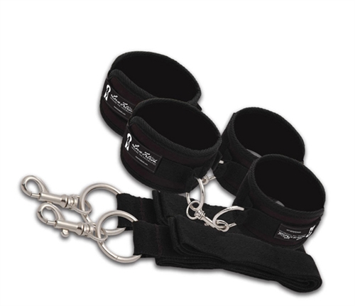 Electric Eel - Lux Fetish Bed Spreader Black - Bondage & Fetish Toys - Velcro