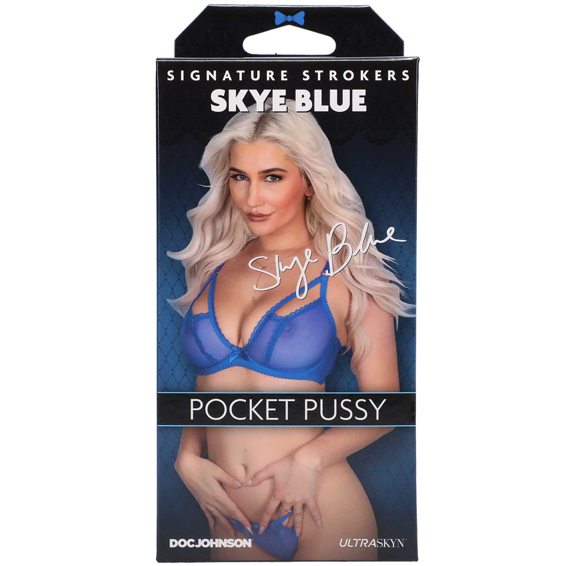 Doc Johnson - Signature Strokers - Skye Blue - Ultraskyn Pocket Pussy - Vanilla - Masturbation Aids for Males