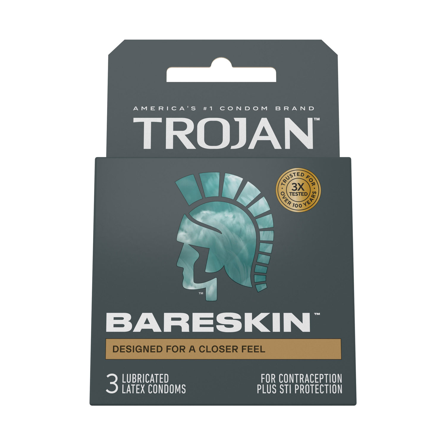 Paradise Marketing - Trojan Sensitivity Bareskin Lubricated Condoms - 3 Pack - Condoms