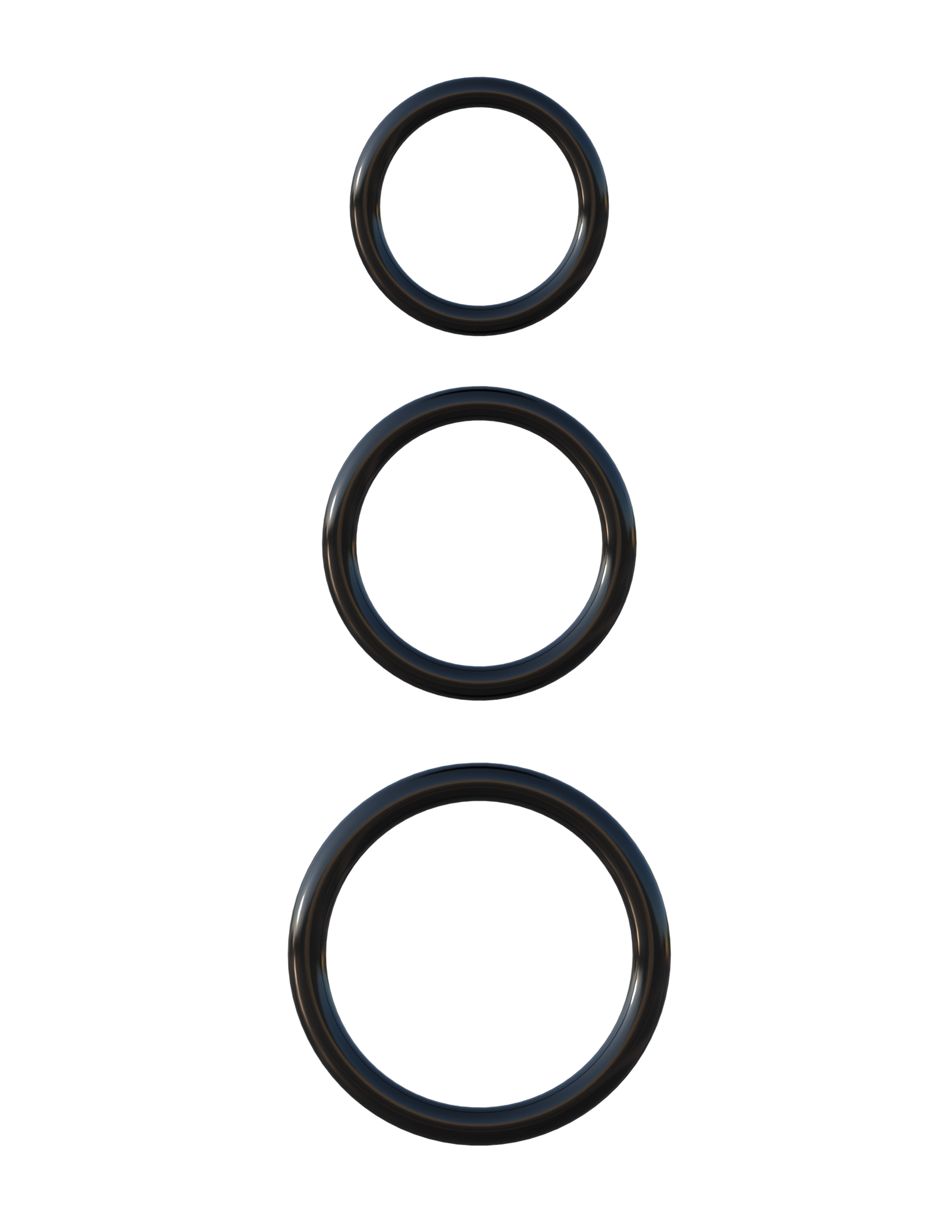 Pipedream - Fantasy C-Ringz Silicone Ring Stamina Set - Black - Cockrings